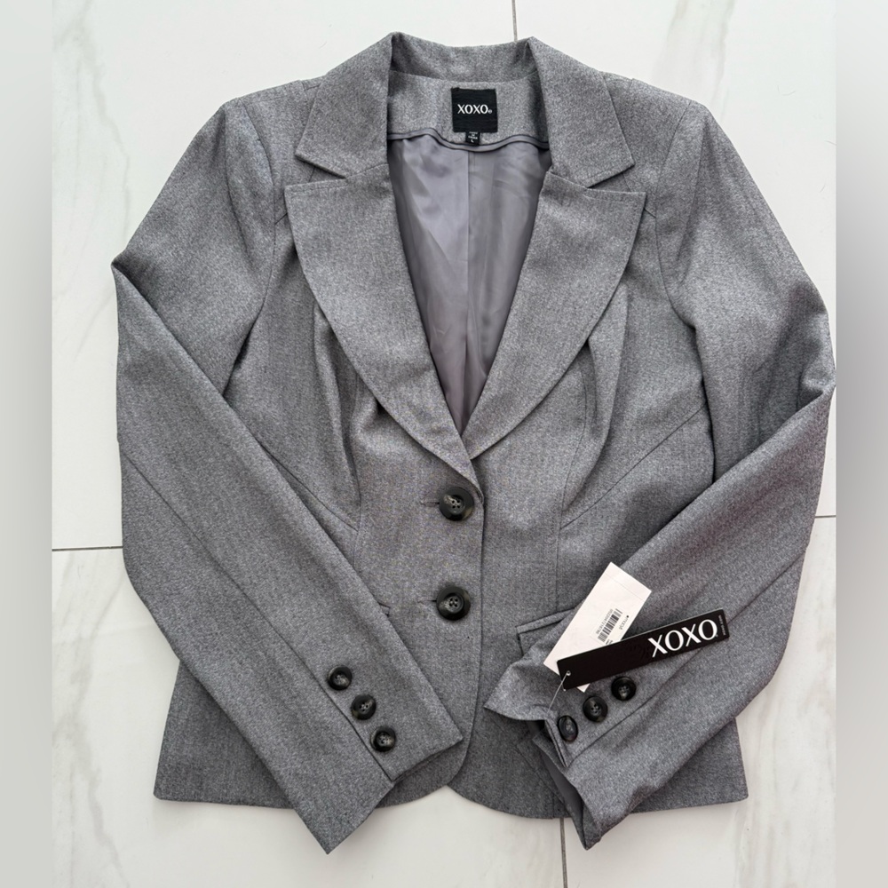 XOXO Women's Charcoal Blazer